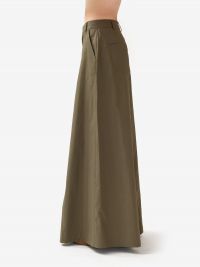 FEDERICA TOSI Pantalone palazzo cotone Verde militare