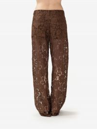 FEDERICA TOSI Pantalone palazzo pizzo Marrone