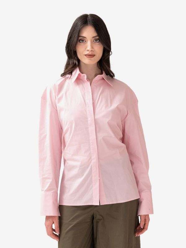 FEDERICA TOSI Camicia cotone con schiena scoperta Rosa