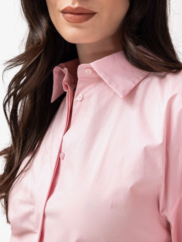 FEDERICA TOSI Camicia cotone con schiena scoperta Rosa