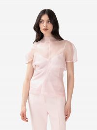 FEDERICA TOSI Blusa organza m/c Rosa