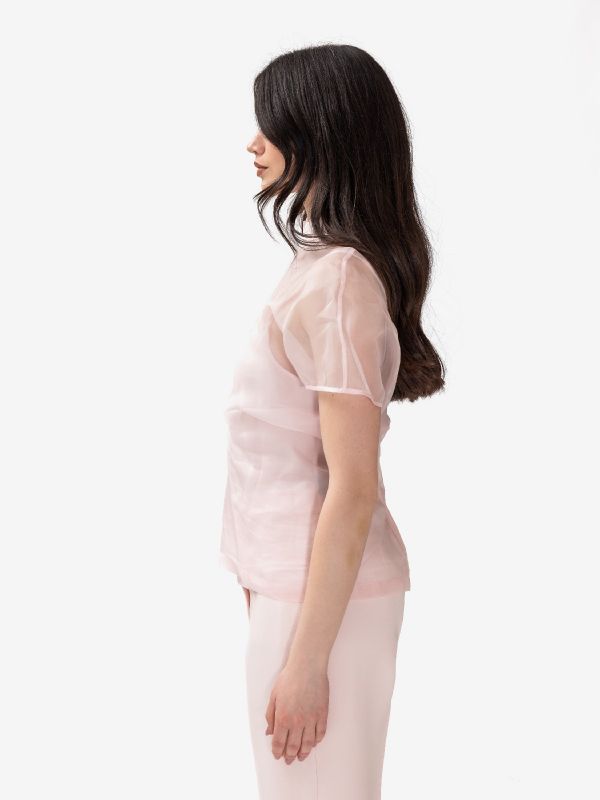 FEDERICA TOSI Blusa organza m/c Rosa