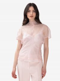 FEDERICA TOSI Blusa organza m/c Rosa
