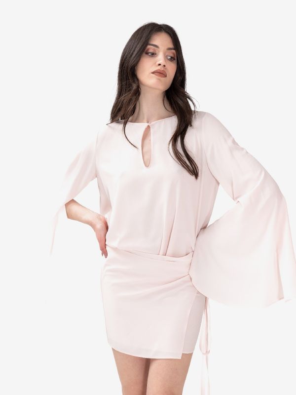 FEDERICA TOSI Abito corto seta m/l Rosa