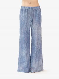 ERMANNO SCERVINO Pantaloni palazzo ricamati Azzurro