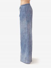 ERMANNO SCERVINO Pantaloni palazzo ricamati Azzurro