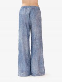 ERMANNO SCERVINO Pantaloni palazzo ricamati Azzurro