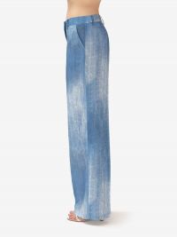 ERMANNO SCERVINO Pantaloni palazzo misto lino Azzurro