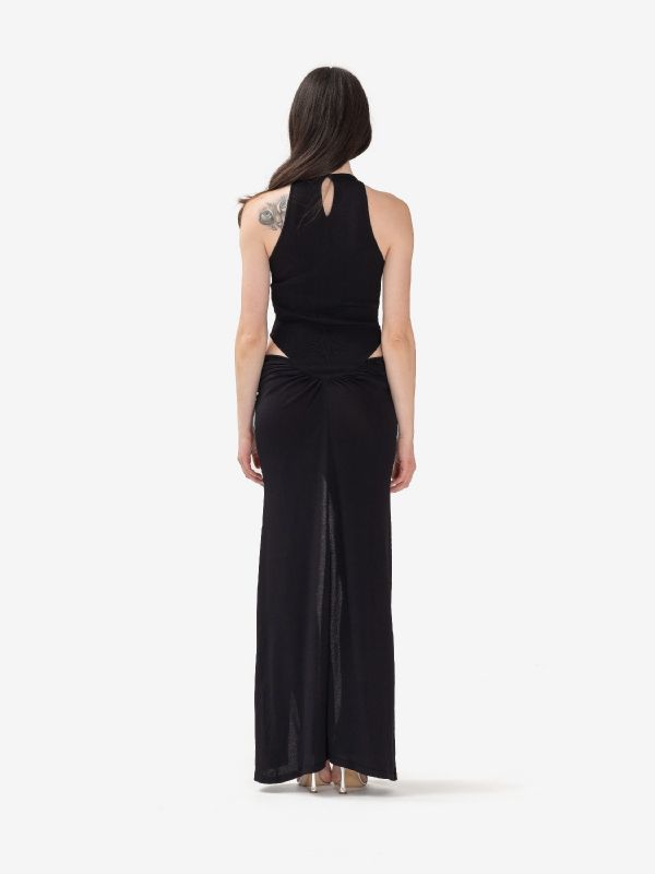 ERIKA CAVALLINI Abito lungo cut-out Nero