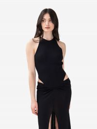 ERIKA CAVALLINI Abito lungo cut-out Nero