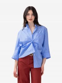 ERMANNO SCERVINO Camicia popeline a righe Azzurro