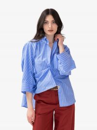 ERMANNO SCERVINO Camicia popeline a righe Azzurro