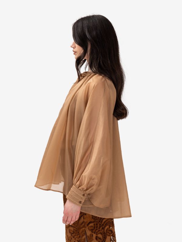 ERMANNO SCERVINO Camicia a mantella Cammello