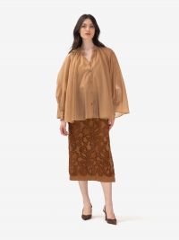 ERMANNO SCERVINO Camicia a mantella Cammello