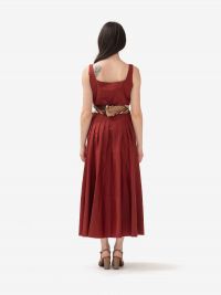 MAX MARA STUDIO Abito midi cotone Mattone