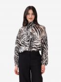 ERMANNO SCERVINO Blusa cotone con pizzo Marrone
