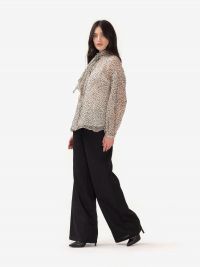 MAX MARA STUDIO Blusa con sciarpetta a pois Panna