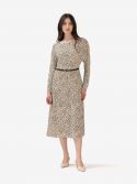 MAX MARA STUDIO Abito midi jersey con rouches Nero