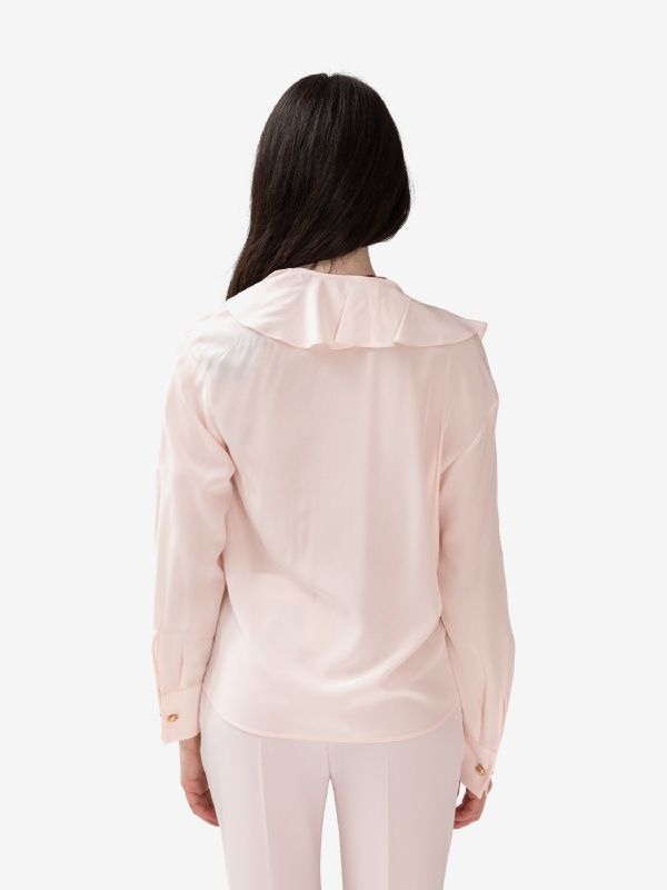 MAX MARA STUDIO Camicia m/l con rouches Rosa
