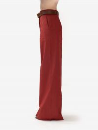 MAX MARA STUDIO Pantalone palazzo cotone Mattone