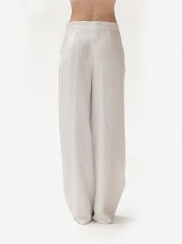 MAX MARA STUDIO Pantalone lino palazzo Bianco