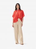 MAX MARA STUDIO Pantalone lino palazzo Bianco
