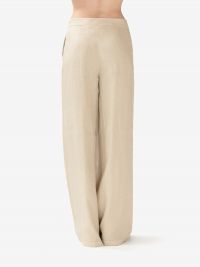 MAX MARA STUDIO Pantalone lino palazzo Beige