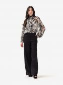 MAX MARA STUDIO Pantalone palazzo fantasia a righe 