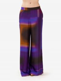 MOMONI' Pantalone palazzo fantasia Viola