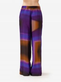 MOMONI' Pantalone palazzo fantasia Viola