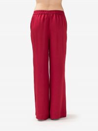 MOMONI' Pantalone palazzo viscosa Lampone