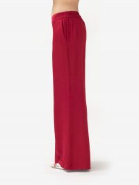 MOMONI' Pantalone palazzo viscosa Lampone