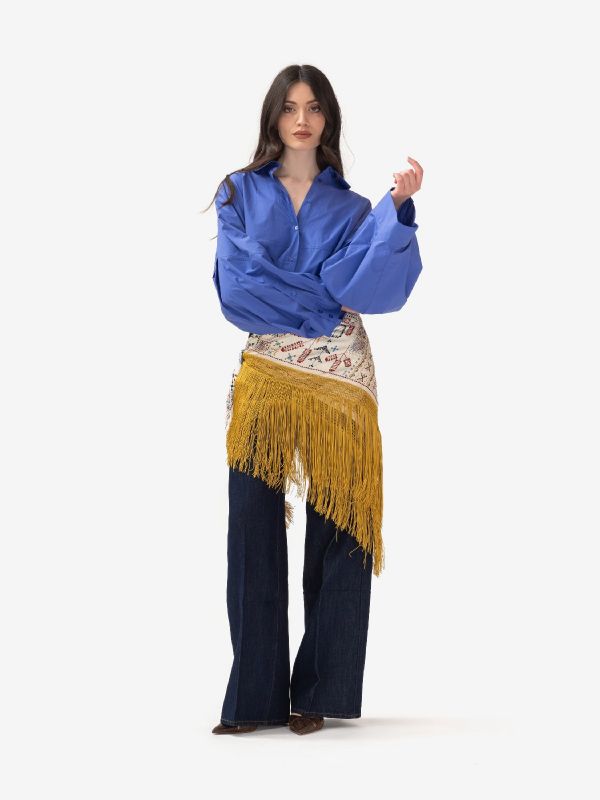 MOMONI' Multicolor scialle con frange