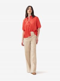 MOMONI' Camicia seta m/c Arancio