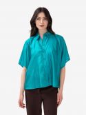 MOMONI' Camicia nera con rouches Nero
