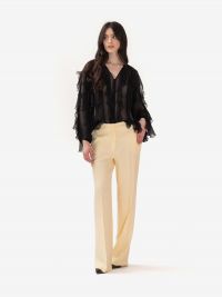 MOMONI' Camicia nera con rouches Nero