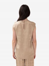 PESERICO Blusa smanicata tye/dye Beige