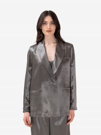PESERICO Blazer seta grigio/verde 
