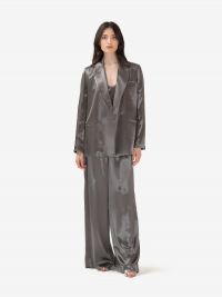 PESERICO Blazer seta grigio/verde 