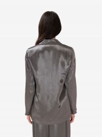 PESERICO Blazer seta grigio/verde 