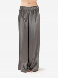 PESERICO Pantalone seta grigio/verde 