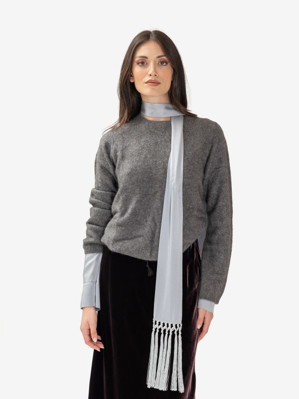 P.A.R.O.S.H. Maglia girocollo lana Grigio