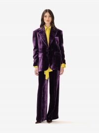 P.A.R.O.S.H. Blazer oversize velluto Viola