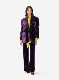 P.A.R.O.S.H. Blazer oversize velluto Viola