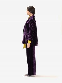 P.A.R.O.S.H. Blazer oversize velluto Viola