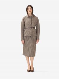 P.A.R.O.S.H. Blazer sfiancato pied de poule Beige