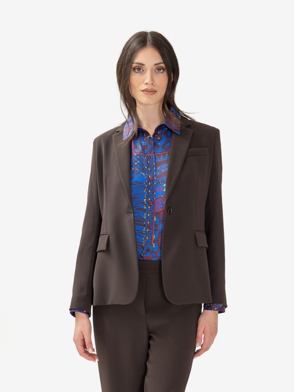 P.A.R.O.S.H. Blazer cady monopetto Testa di moro