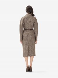 P.A.R.O.S.H. Gonna midi pied de poule Beige