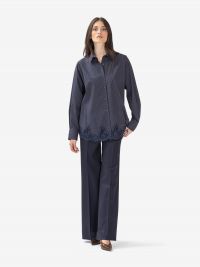 P.A.R.O.S.H. Pantalone palazzo frescolana Blu
