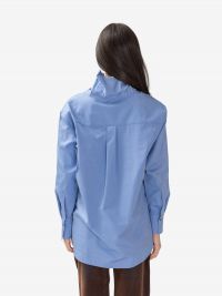 P.A.R.O.S.H. Camicia m/l popeline collo alto Celeste
